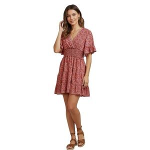 Max Studio M/L - Floral Red Dress